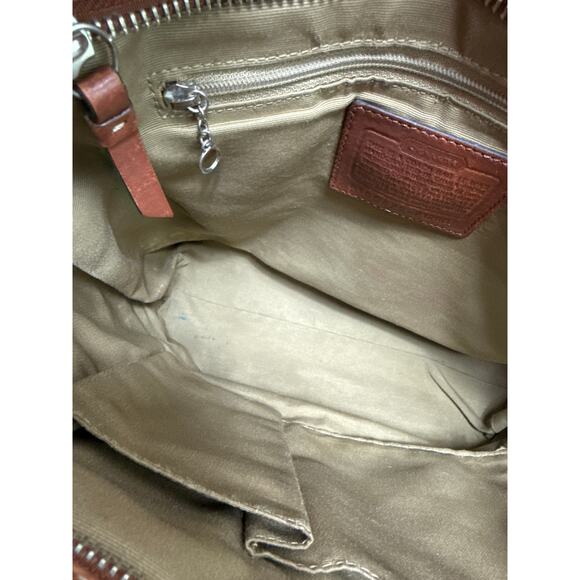 Vintage COACH Hamptons Brown Leather Shoulder Bag Tote Purse Style No. F12607 - Picture 13 of 16